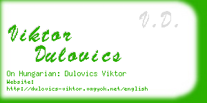 viktor dulovics business card